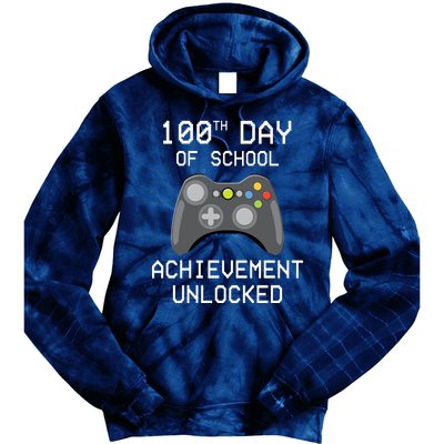 100th Day Of School Achievement Unlocked Cute Tie Dye Hoodie