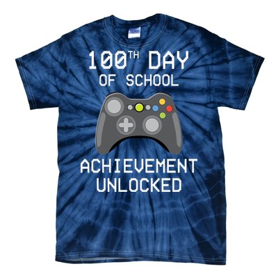 100th Day Of School Achievement Unlocked Cute Tie-Dye T-Shirt