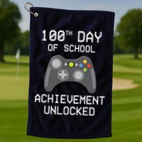 100th Day Of School Achievement Unlocked Cute Golf Towel