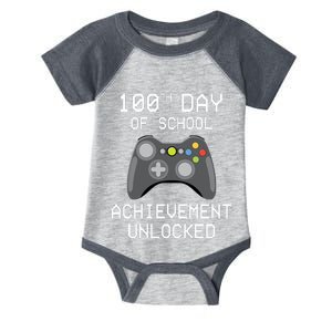 100th Day Of School Achievement Unlocked Cute Infant Baby Jersey Bodysuit