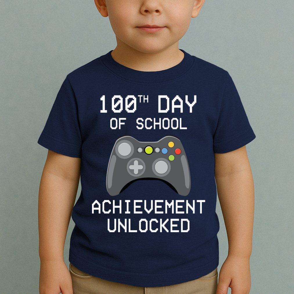 100th Day Of School Achievement Unlocked Cute Toddler T-Shirt