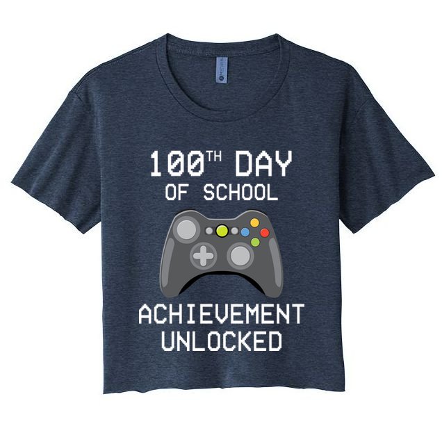 100th Day Of School Achievement Unlocked Cute Crop Top