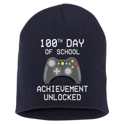 100th Day Of School Achievement Unlocked Cute Short Acrylic Beanie