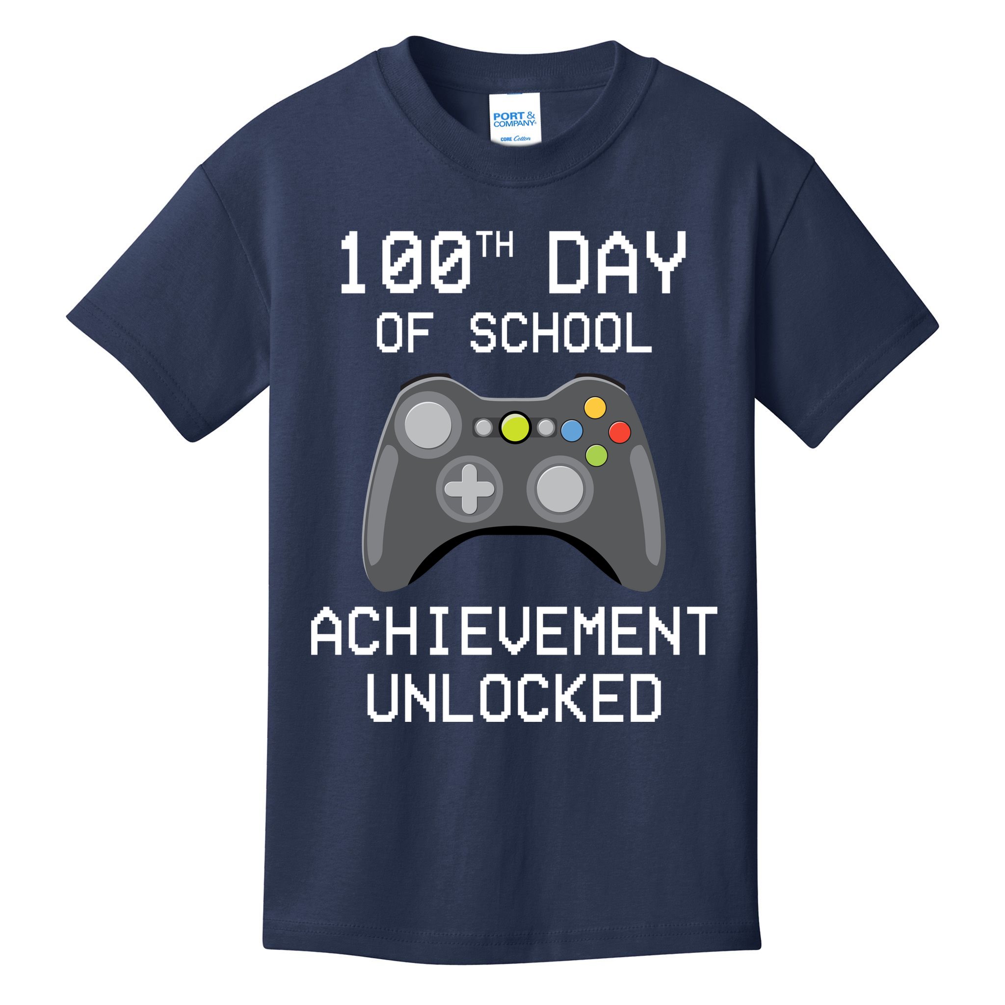 100th Day Of School Achievement Unlocked Cute Kids T-Shirt