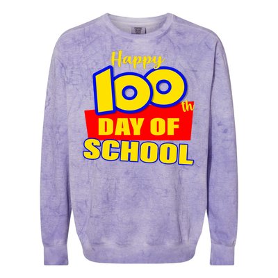 100th Day Of School Cartoon Movie Logo Colorblast Crewneck Sweatshirt