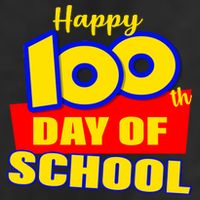 100th Day Of School Cartoon Movie Logo 7 Panel Mesh Trucker Snapback Hat