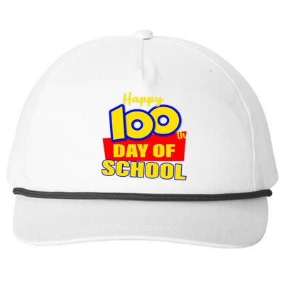 100th Day Of School Cartoon Movie Logo Snapback Five-Panel Rope Hat