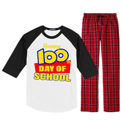 100th Day Of School Cartoon Movie Logo Raglan Sleeve Pajama Set