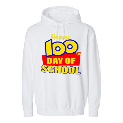 100th Day Of School Cartoon Movie Logo Garment-Dyed Fleece Hoodie