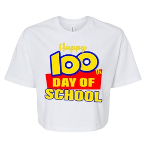 100th Day Of School Cartoon Movie Logo Bella+Canvas Jersey Crop Tee