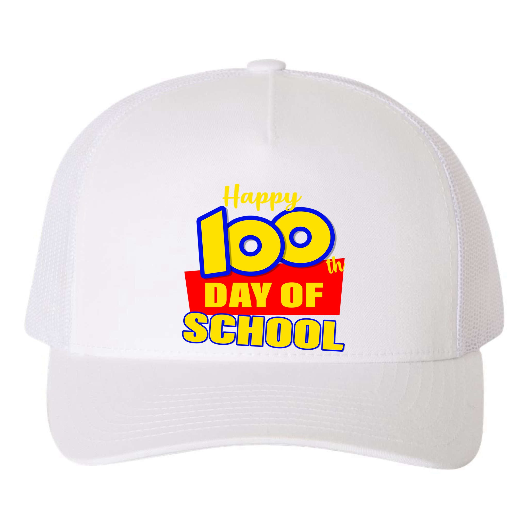 100th Day Of School Cartoon Movie Logo Yupoong Adult 5-Panel Trucker Hat