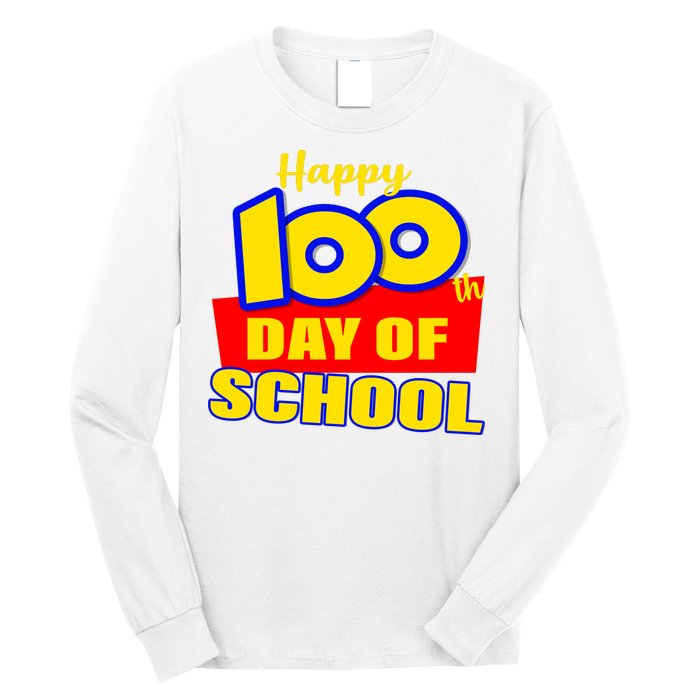 100th Day Of School Cartoon Movie Logo Long Sleeve Shirt