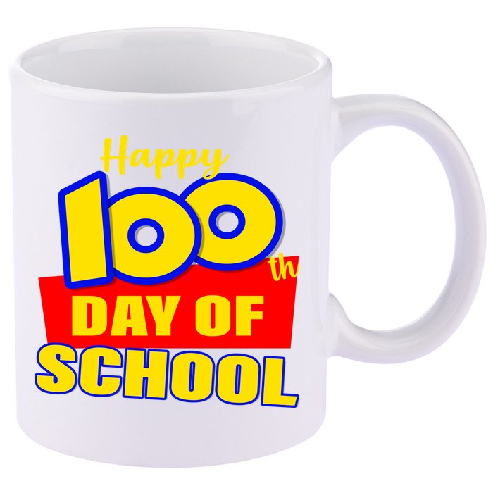 100th Day Of School Cartoon Movie Logo 11oz C Handle Ceramic Mug