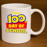100th Day Of School Cartoon Movie Logo 11oz C Handle Ceramic Mug