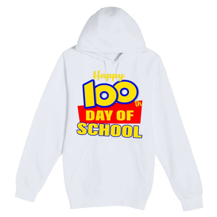 100th Day Of School Cartoon Movie Logo Premium Pullover Hoodie