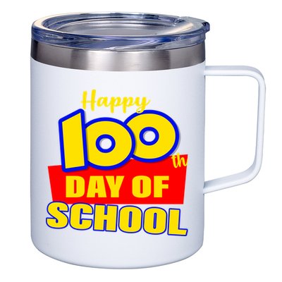 100th Day Of School Cartoon Movie Logo 12oz Stainless Steel Coffee Mug