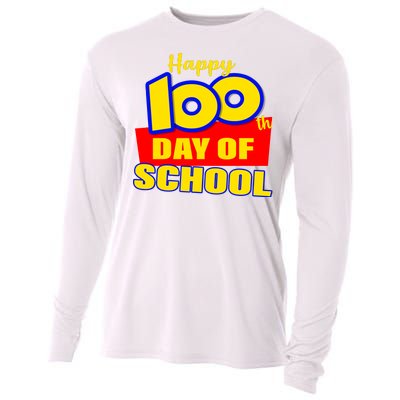 100th Day Of School Cartoon Movie Logo Cooling Performance Long Sleeve Crew