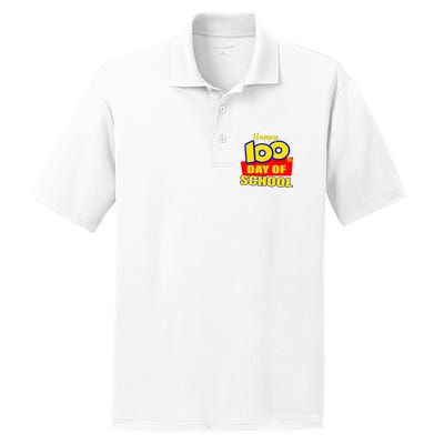 100th Day Of School Cartoon Movie Logo PosiCharge RacerMesh Polo