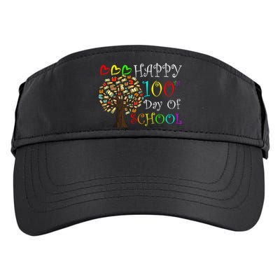 100th Day Of School Educational Tree Adult Drive Performance Visor