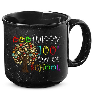 100th Day Of School Educational Tree 15oz Campfire Ceramic Mug