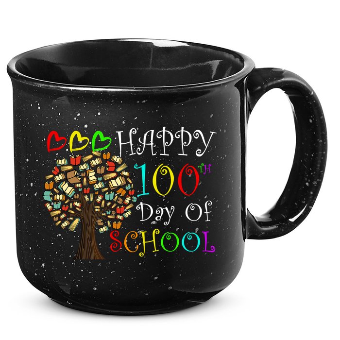 100th Day Of School Educational Tree 15oz Campfire Ceramic Mug