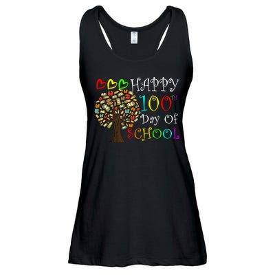 100th Day Of School Educational Tree Ladies Essential Flowy Tank