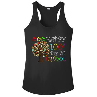 100th Day Of School Educational Tree Ladies PosiCharge Competitor Racerback Tank