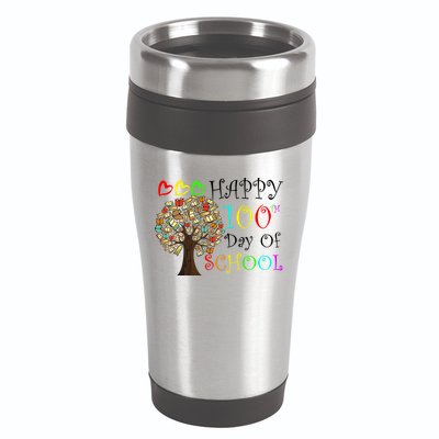 100th Day Of School Educational Tree 16oz Travel Tumbler