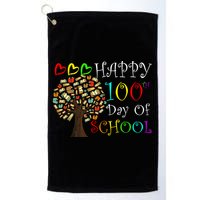 100th Day Of School Educational Tree Golf Towel