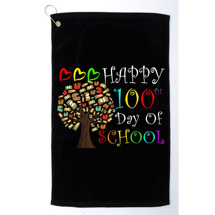 100th Day Of School Educational Tree Golf Towel