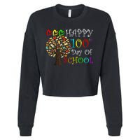 100th Day Of School Educational Tree Cropped Pullover Crew