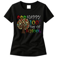 100th Day Of School Educational Tree Womens T-Shirt