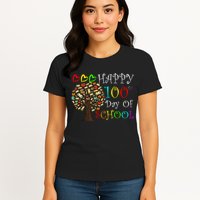 100th Day Of School Educational Tree Womens T-Shirt