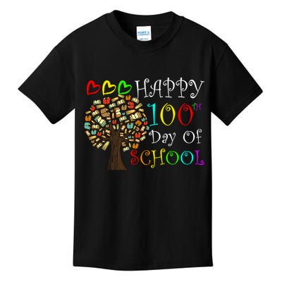 100th Day Of School Educational Tree Kids T-Shirt