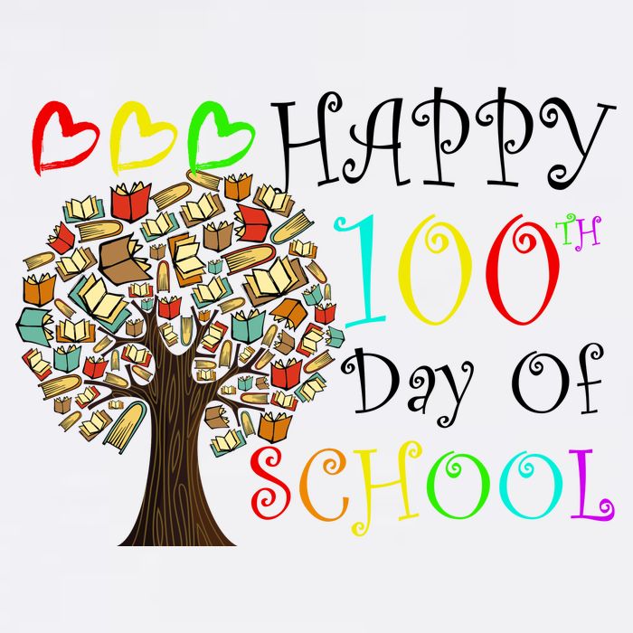 100th Day Of School Educational Tree Garment-Dyed Sweatshirt