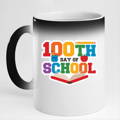 100th School Day 11oz Black Color Changing Mug