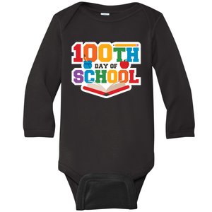 100th School Day Baby Long Sleeve Bodysuit