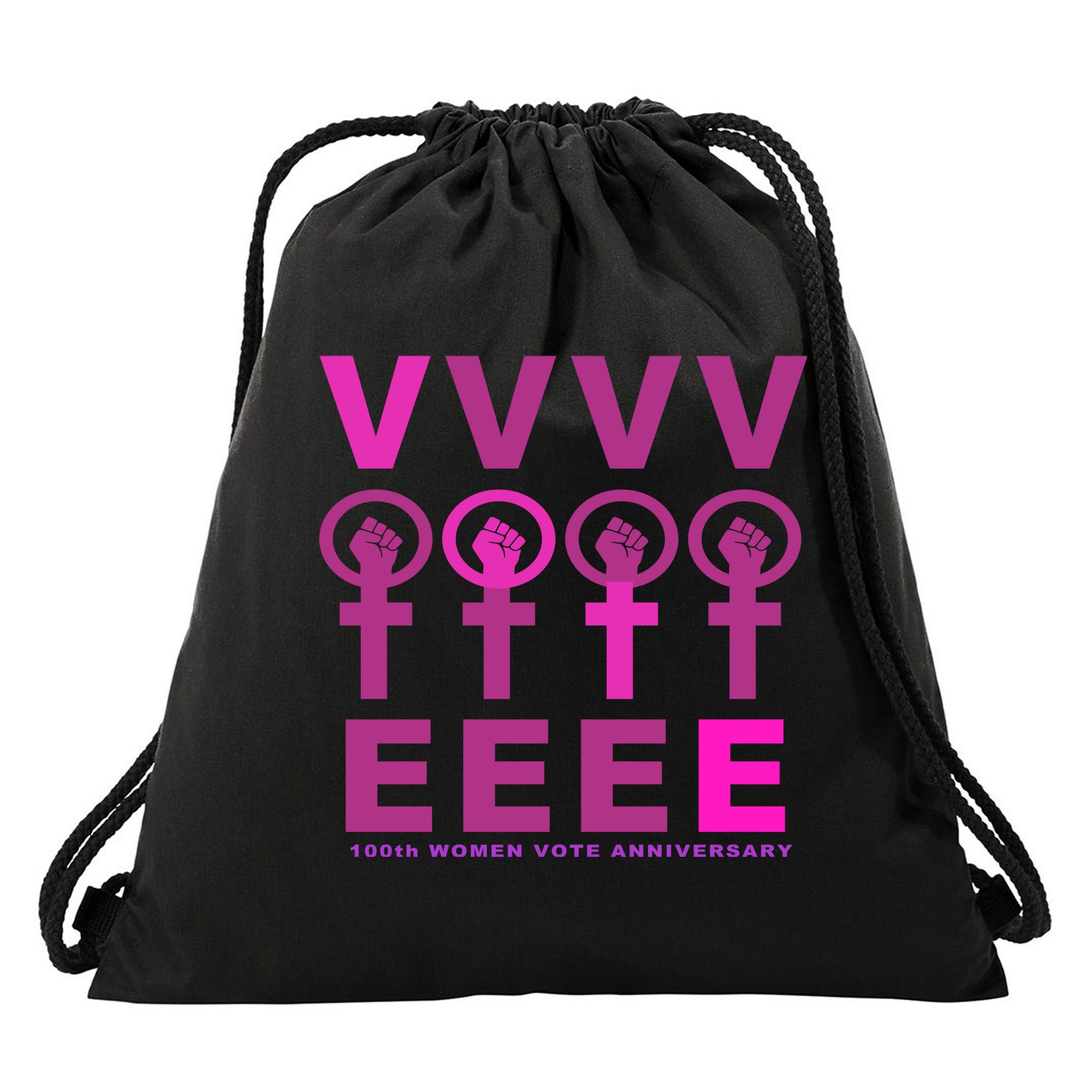 100th Women Vote Anniversary Drawstring Bag