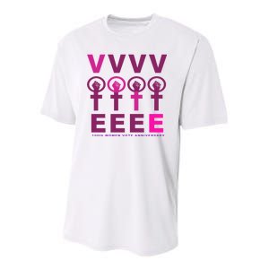 100th Women Vote Anniversary Youth Performance Sprint T-Shirt