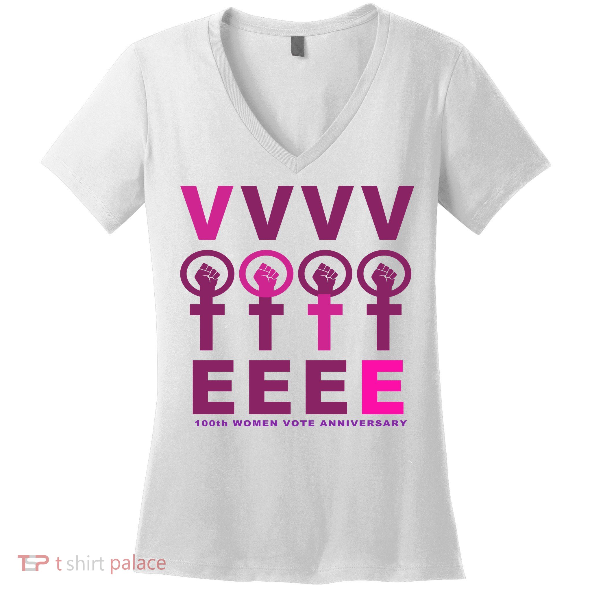 100th Women Vote Anniversary Women's V-Neck T-Shirt