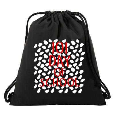 101 Day of School Drawstring Bag