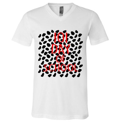 101 Day of School V-Neck T-Shirt