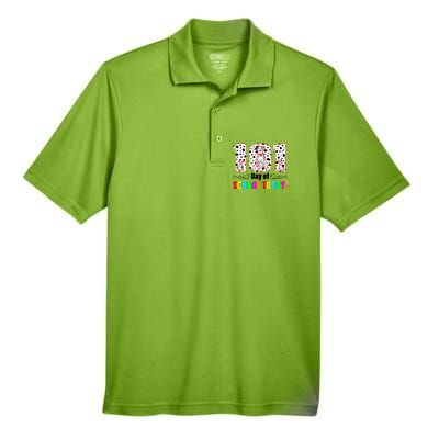 101 Days Of School Dalmatian Dog Cute Men's Origin Performance Pique Polo