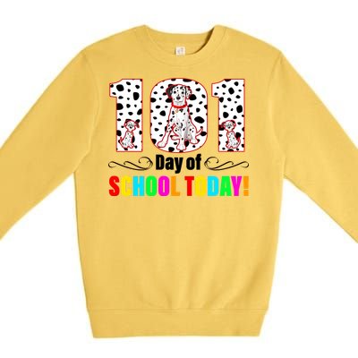 101 Days Of School Dalmatian Dog Cute Premium Crewneck Sweatshirt