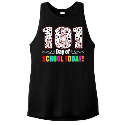 101 Days Of School Dalmatian Dog Cute Ladies PosiCharge Tri-Blend Wicking Tank