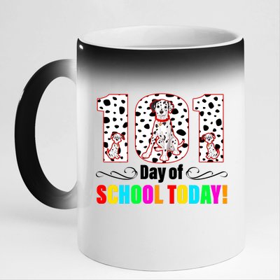 101 Days Of School Dalmatian Dog Cute 11oz Black Color Changing Mug