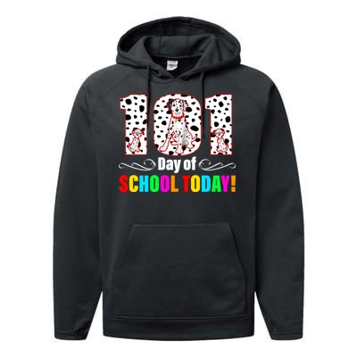 101 Days Of School Dalmatian Dog Cute Performance Fleece Hoodie