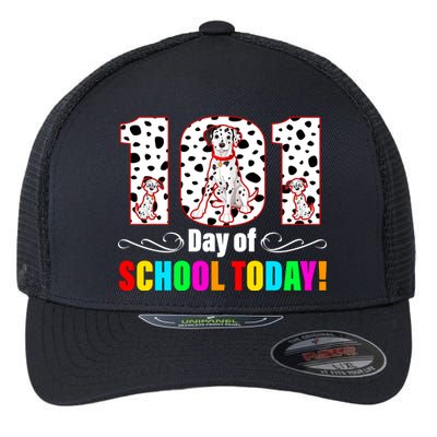 101 Days Of School Dalmatian Dog Cute Flexfit Unipanel Trucker Cap