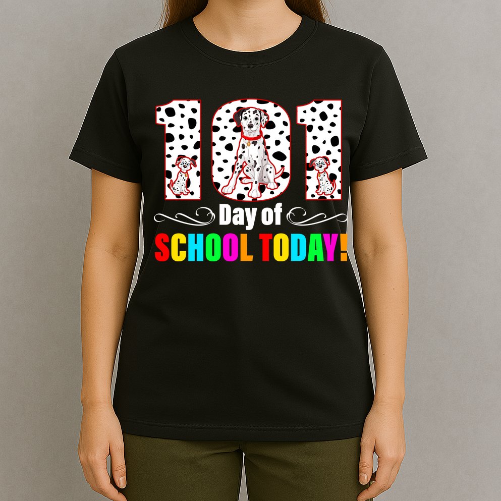 101 Days Of School Dalmatian Dog Cute T-Shirt