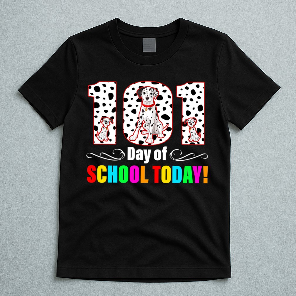 101 Days Of School Dalmatian Dog Cute T-Shirt